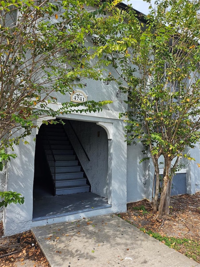 view of entry to storm shelter