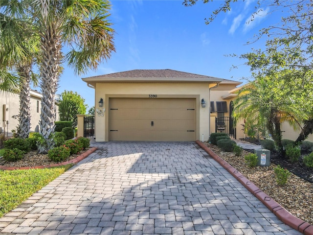 view of front of house featuring a garage