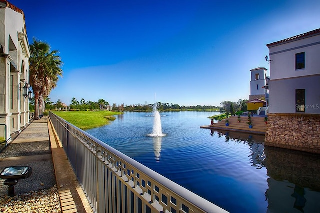 view of water feature