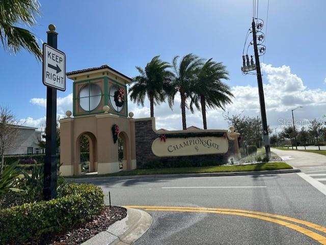 view of community sign