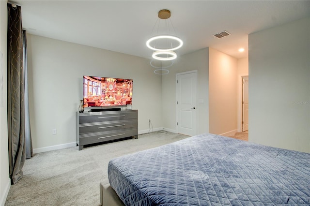 712 Whistling Straits Blvd, Davenport, FL 33896 - bedroom featuring light carpet, a chandelier, and baseboards