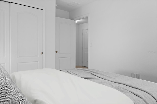 bedroom with a closet