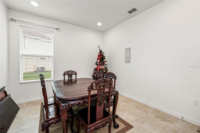 view of dining area