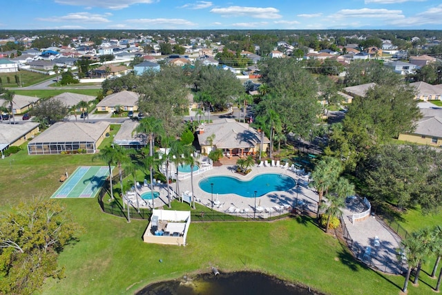 2216 Mystic Ring Loop, Poinciana, FL 34759 - aerial overview of property's location featuring nearby suburban area and a pool