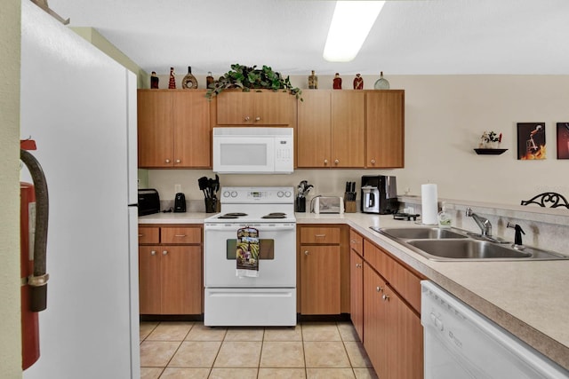 2216 Mystic Ring Loop, Poinciana, FL 34759 - kitchen featuring white appliances, light tile patterned floors, and light countertops