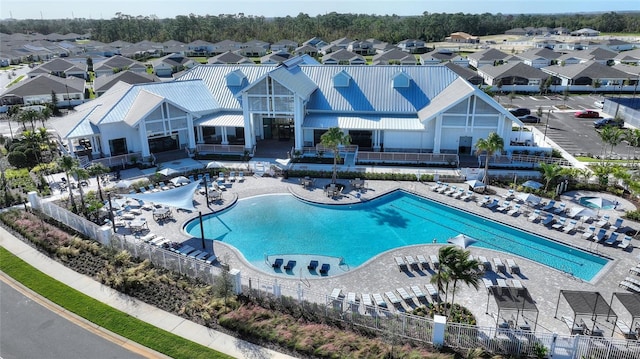 view of pool with a patio area