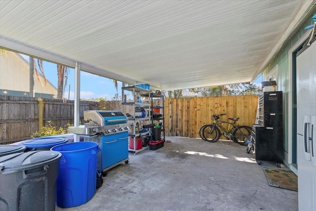 view of patio / terrace featuring a grill