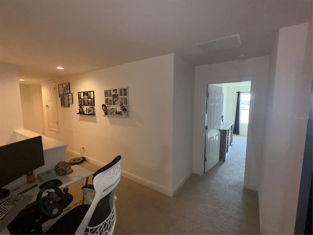 office area featuring carpet floors