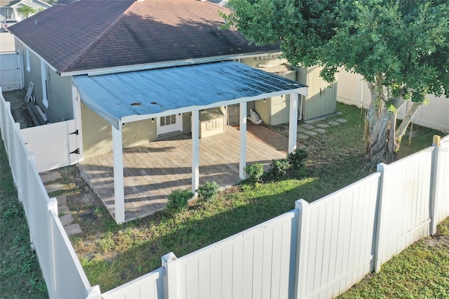 view of home's exterior with a lawn