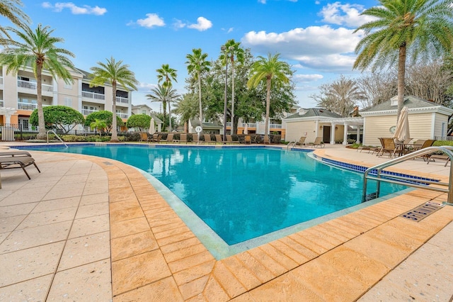 view of pool with a patio area