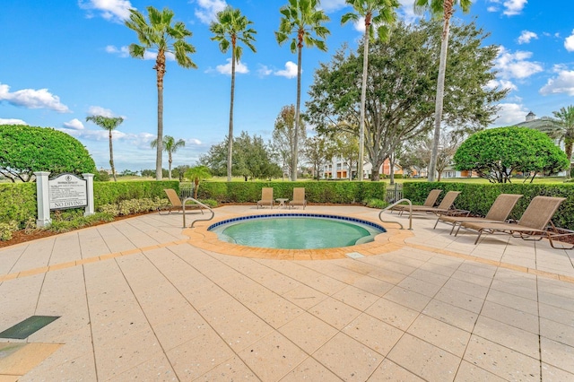 view of pool with a patio area