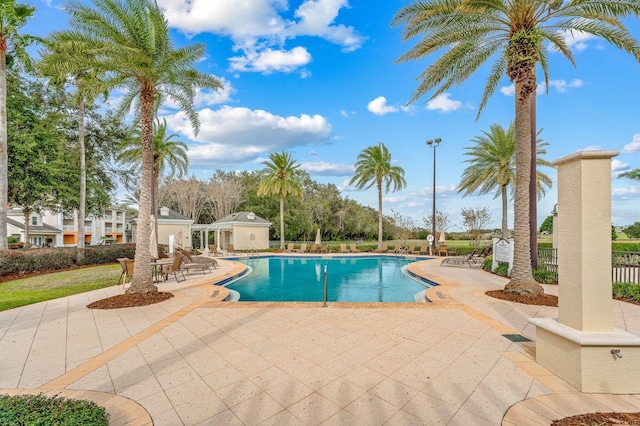 view of pool with a patio area