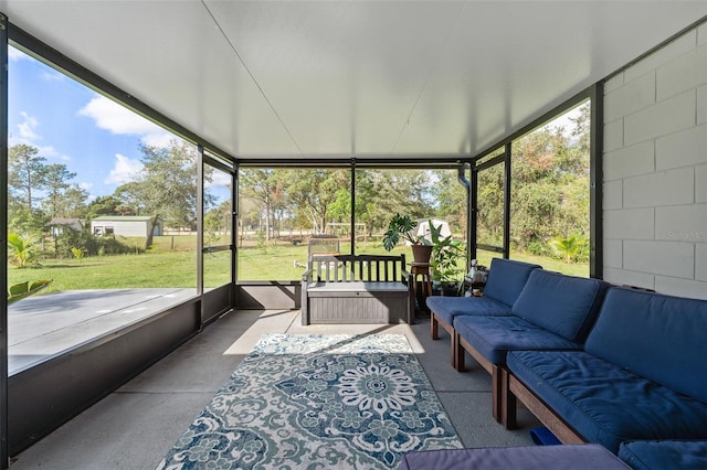 sunroom / solarium with a healthy amount of sunlight