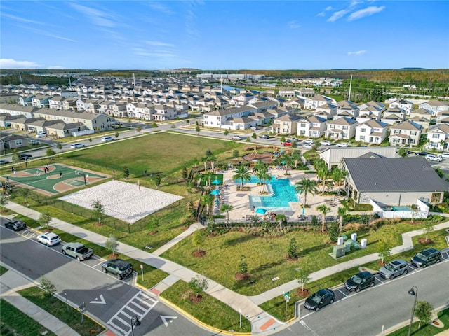 drone / aerial view featuring a residential view