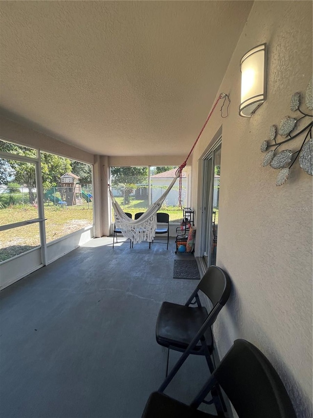 view of sunroom