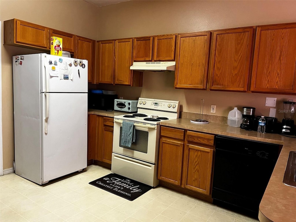 kitchen with white appliances