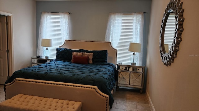 view of tiled bedroom