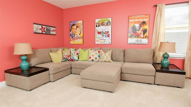 view of carpeted living room