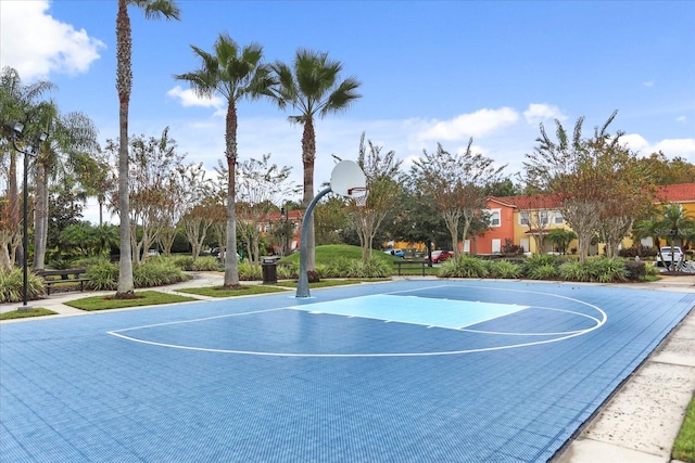 view of basketball court