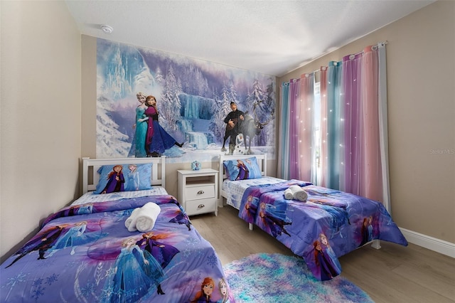 bedroom featuring light hardwood / wood-style flooring