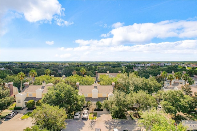 drone / aerial view with a residential view