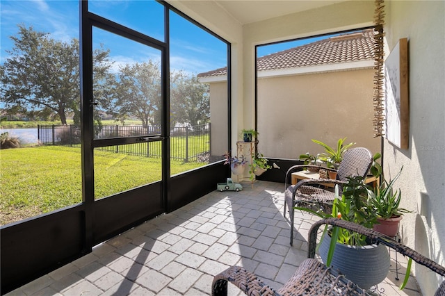 view of sunroom