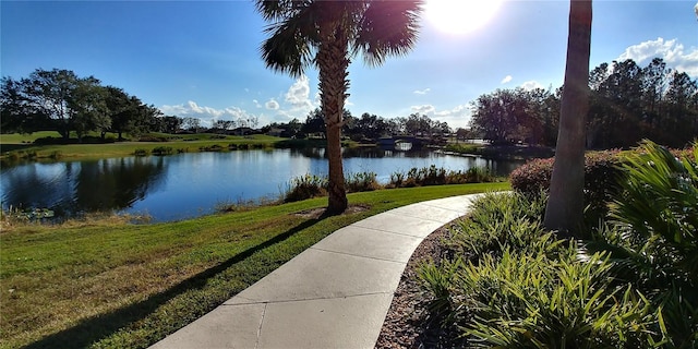 view of water feature