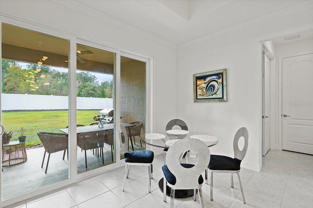 13795 SW 137th Ct, Newberry, FL 32669 - tiled dining room with ornamental molding