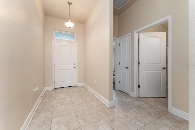 view of tiled foyer