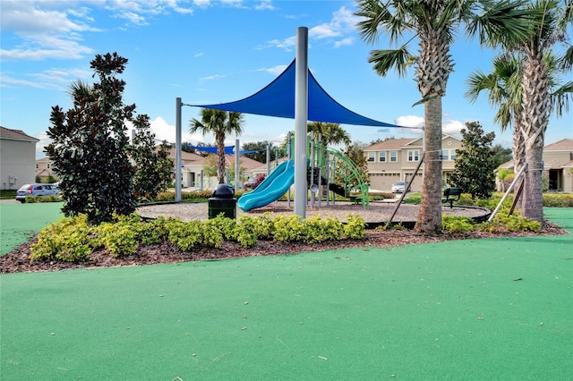 view of jungle gym