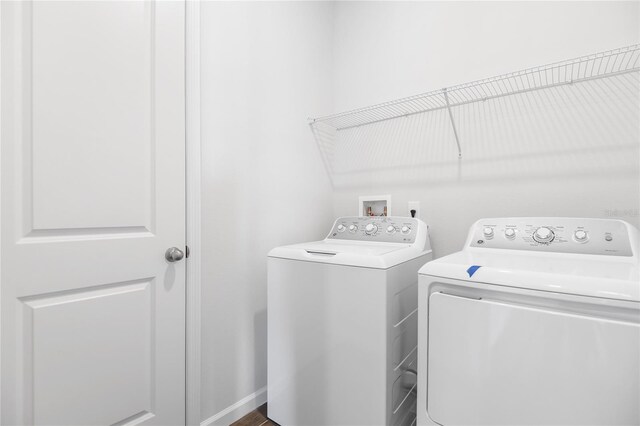 laundry room featuring laundry area and washer and dryer