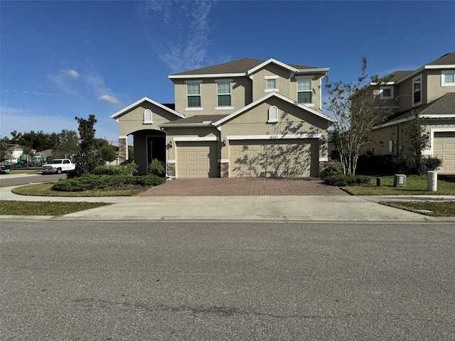 view of front of home featuring a garage