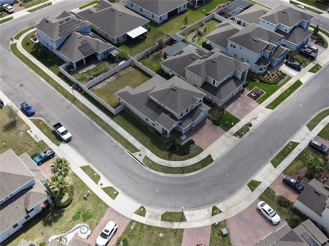 aerial view with a residential view