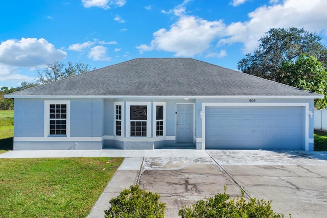 view of front facade with a garage