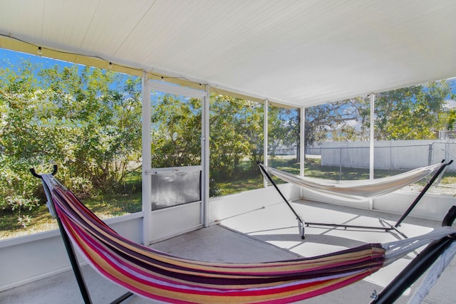 sunroom / solarium with plenty of natural light