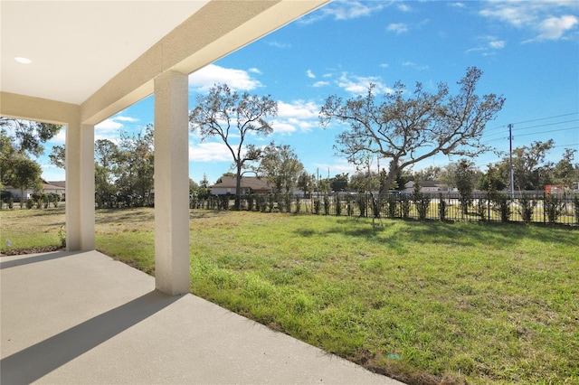 view of yard with a patio