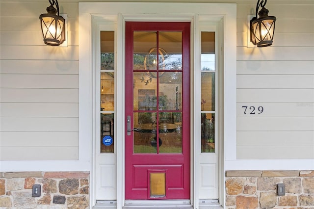 view of doorway to property