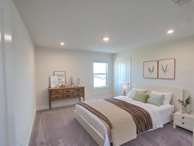 view of carpeted bedroom