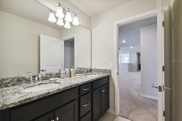 bathroom featuring vanity