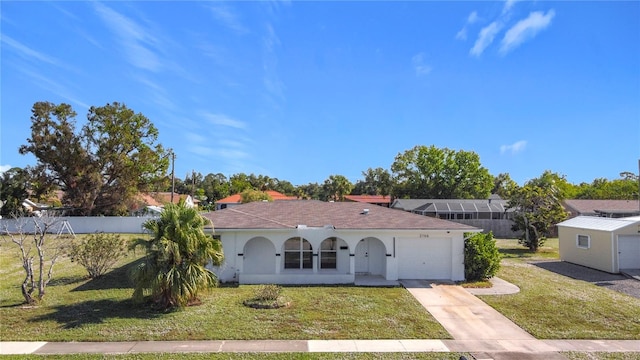 view of front of home with a front lawn and a porch