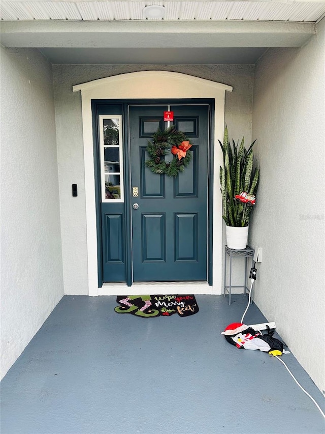 view of doorway to property