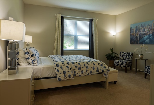 view of carpeted bedroom