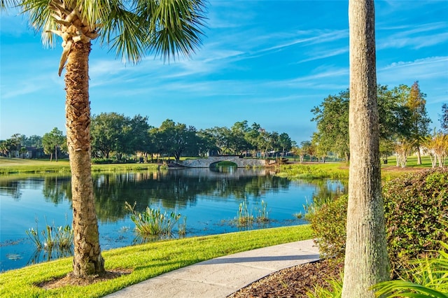 view of water feature