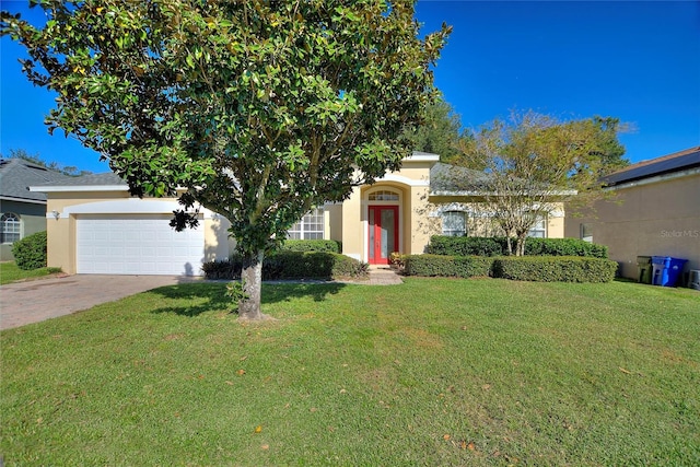 view of front of house with a front yard