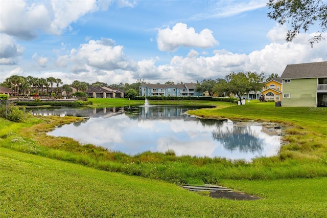 property view of water with a residential view