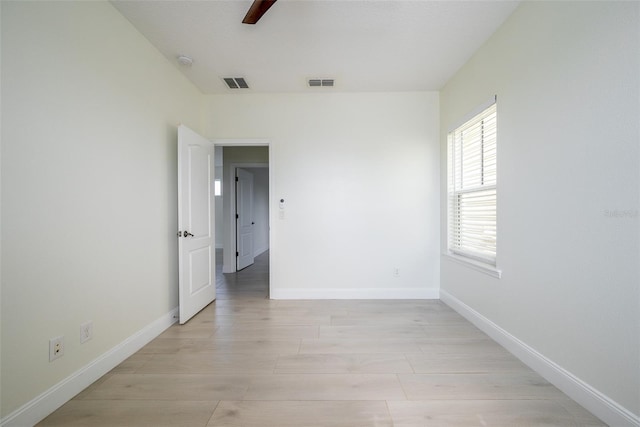 empty room featuring light hardwood / wood-style flooring