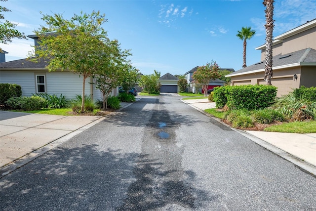 view of road with a residential view