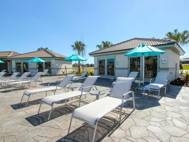 view of patio / terrace featuring french doors