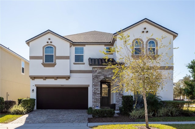 view of front of home featuring a garage