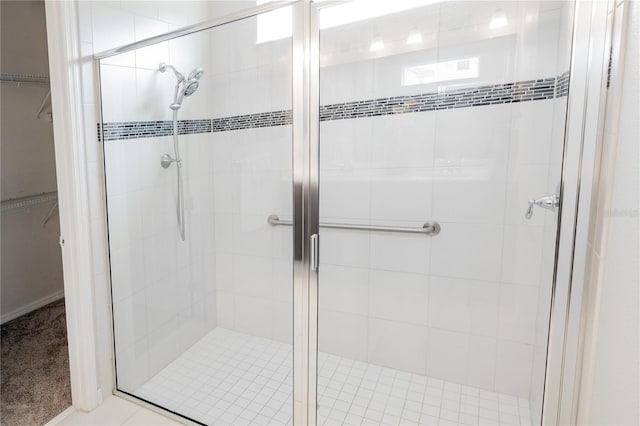 bathroom with an enclosed shower